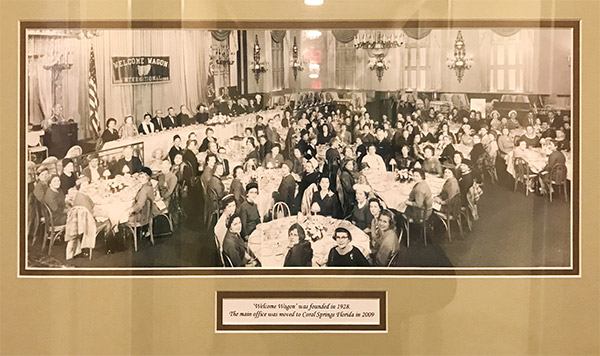 vintage photo of welcome wagon convention